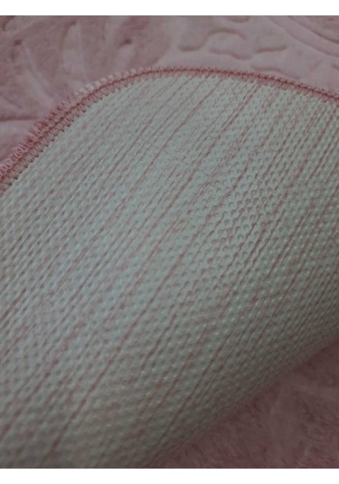 Emboss 2 Parça Pudra Peluş Banyo Paspası Takımı Kaymaz Taban Antrasit