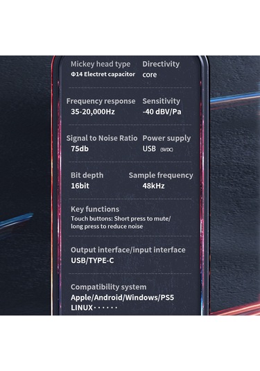 Xindoker M9 Usb Mikrofon: Siyah, Beyaz, Pembe Renk Seçenekleri, Dokunmatik Düğmeler, İos/android/windows Uyumlu