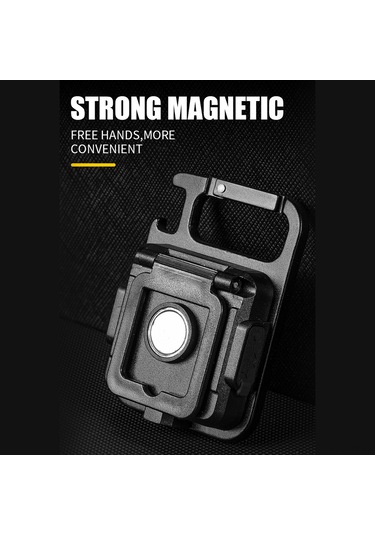 Reedark Alüminyum Anahtar Zinciri Işığı, Cob 6w, 4 Mod, Usb Hızlı Şarj, Manyetik Ve Çift Uçlu, Acil Ve Çalışma Işığı Kırmızı Kırmızı