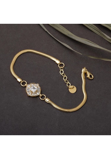 Bilezikci 14 Ayar Prenses Baget Taşlı Altın Bileklik 8692500326197 Renkli Çok Renkli Bilezikci 14 Ayar Prenses Baget Taşlı Altın Bileklik 8692500326197 Renkli Çok Renkli