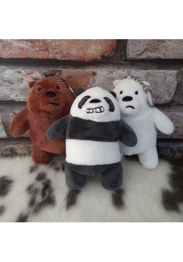 Kafadar Ayılar 3'lü Peluş Anahtarlık Seti