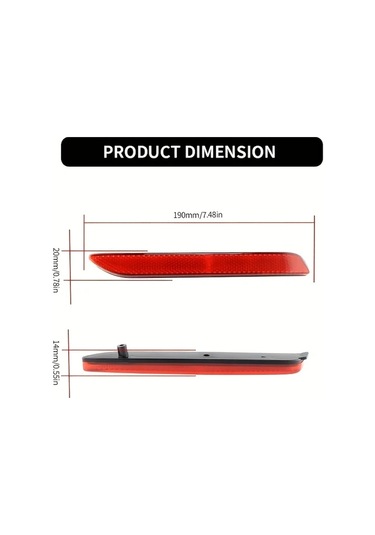 Dashanshop Rly010-nr Arka Tampon Reflektör Işık Kırmızı Kapak 2 Adet Toyota Rav4 Camry Sienna