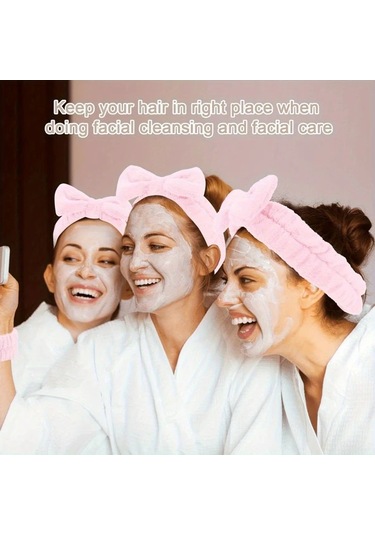 Willowhaven 8'li Pembe Kadın Yüksek Esnek Havlu Saç Bandı - Yüz Yıkama, Makyaj Ve Spor İçin Pembe