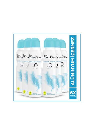 Emotion Ocean Fresh Kadın Sprey Deodorant 6 x 150 ML