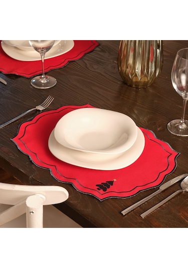 Karaca Home Pinecone 2'li Kırmızı Kumaş Amerikan Servis 300.22.02.1053