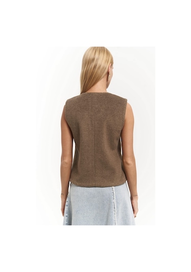 Mai Collection Mai Studios Co. Pace Soft Kahve Kısa Yelek Kahve