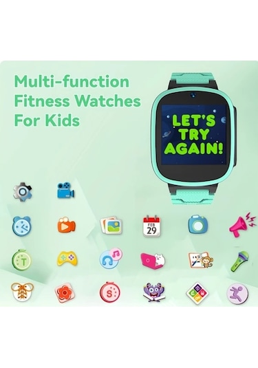 Trendooze Gaojunshop01 2025 Çocuk Akıllı Saati, Mor Mor, Hd Kamera, Eğitici Oyunlar Mor