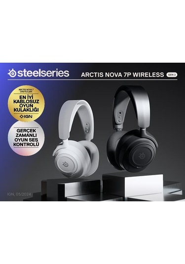 Steelseries Arctis Nova 7p Gen2 Kablosuz Siyah Gaming Kulaklık