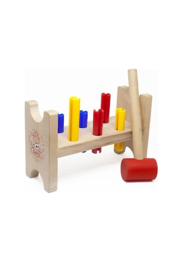 Ahşap Çekiç Bloğu Eğitici Oyuncak Ahşap Çak Çak Çekiç Oyunu