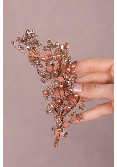 FdayAksesuar Gelinlere Özel Lega Inci Boncuklu Yan Saç Tokası Gelin Aksesuarı FRDY31664