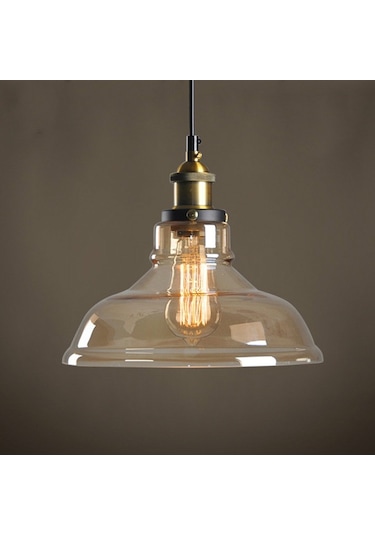 Riolight Vintage1,retro,rustik 1xe27 Eskitme Duylu Cam Sarkıt Tek Bal