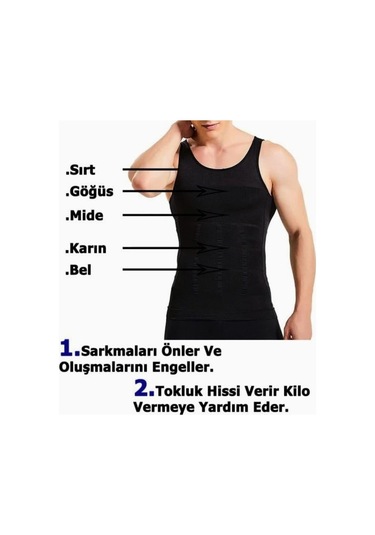 Atlet Korse Erkek Toparlayıcı Inceltici Beyaz