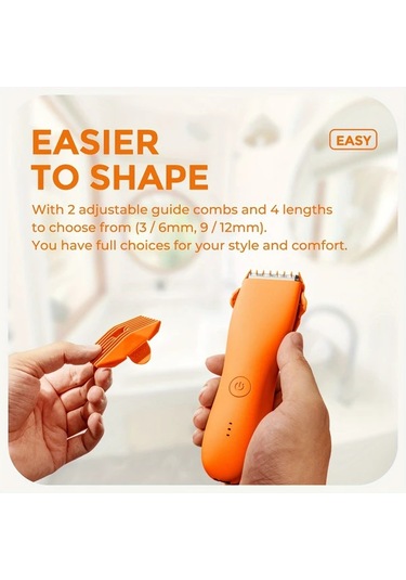 Dashanshop Orange Elektronik Vücut Tıraş Makinesi Erkek Kadın Şarjlı Hassas Tüy Kesme Aleti