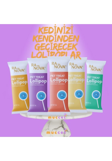 Muccet 15'li Kutu Kedi Lolipopu Malt Destekli Kedi Ödülü