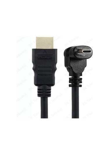 Micro HDMI to HDMI 90 Derece Açılı Mikro HDMI Tablet Kamera Kablo