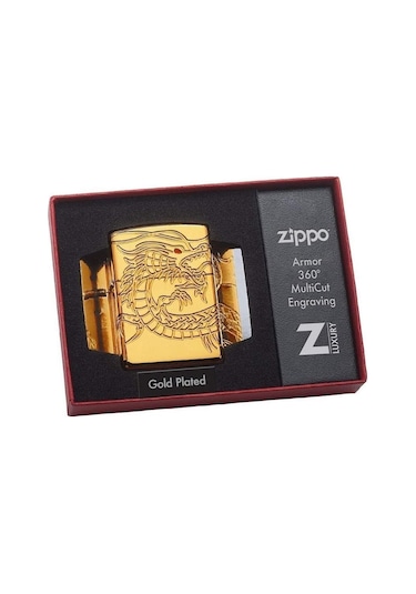 Zippo Armor Gold Plated Asian Dragon Çakmak