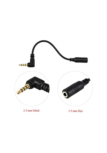 2.5 mm Girişli DSLR Kameraya Mikrofon Bağlama Kablosu - AL2314