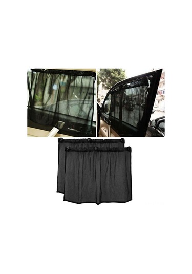 Youtek Araç İçin Pratik Güneşlik Seti, 50 Cm Boyutunda %50 Gölgeleme, Siyah Renk, 2 Adet