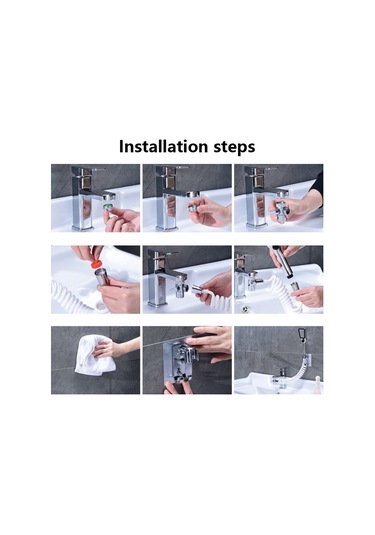 Padalink Dus Banyo Seti, 2 Seviye Ayarlı Duş Başlığı, Fişi Dönüştürücü, Bağlantı Borusu Ve Ahşaplı Ekipmanlar Abs Malzeme, Gümüş Renk