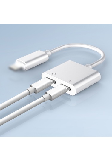 Teltree İphone Kulaklık Ve Şarj Çevirici, 2合1 Ses Ve Şarj Portu, Hızlı Şarj Ve Kaliteli Ses, Ios 10.3+ Uyumlu, Taşınabilir Abs Malzeme