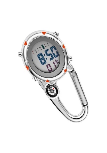 Pazly Dağ Tırmanış Saati Çok Fonksiyonlu Paslanmaz Çelik Kancalı Turuncu Saat Çok Renkli