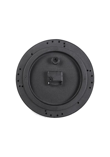 Goldenqian 10 Inç Sessiz Retro Kuvars Saat Dekoratif Duvar Saati Dru65e Siyah