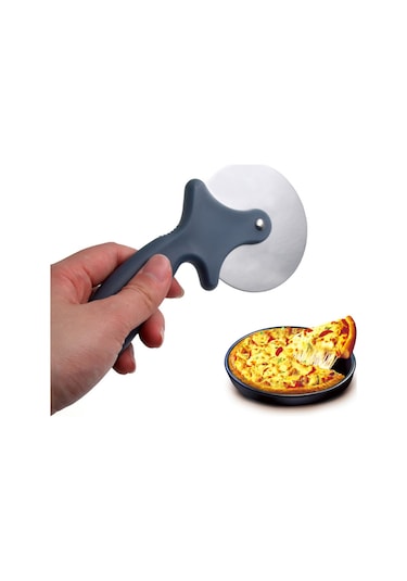 Reedark Keskin Paslanmaz Çelik Pizza Bıçağı - Profesyonel Pizza Dilimleme Aleti 112 Karakter: "paslanmaz Çelik Profesyonel Pizza Bıçağı - Kolay Dilimleme, Kaymaz Sap, Pasta Ve Waffle İçin" Gri