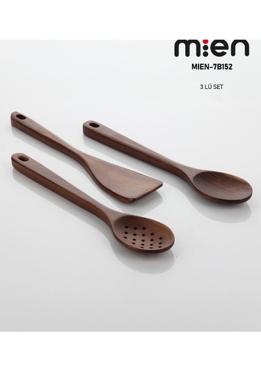 Mien Akasya 3 Lü Kaşık Seti Kahverengi