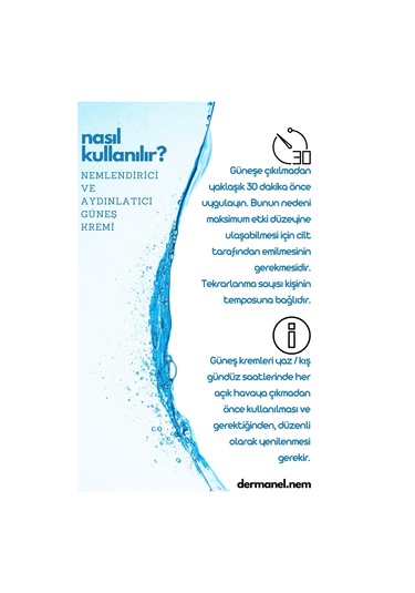 Dermanel Nemlendirici Ve Aydınlatıcı Güneş Kremi 50 ML