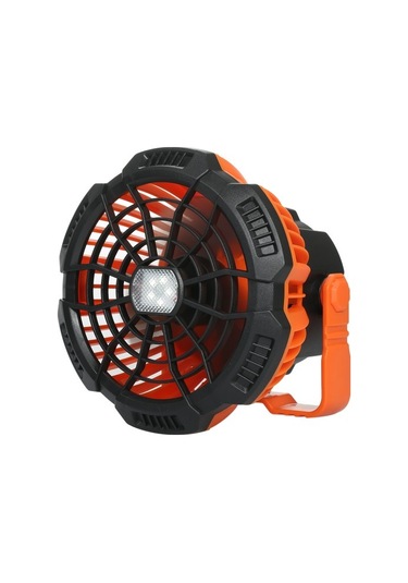 2'li Usb Şarj Edilebilir Led Işıklandırmaya Sahip Taşınabilir Fan Sc16y0 Siyah