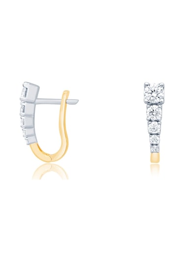 Tektaş - Sarı Beyaz Altın 14 Ayar J Küpe N11.19457