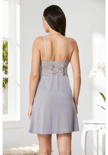 Pierre Cardin Penye Dantelli Gecelik Sabahlık Takım 4020 Royal Royal