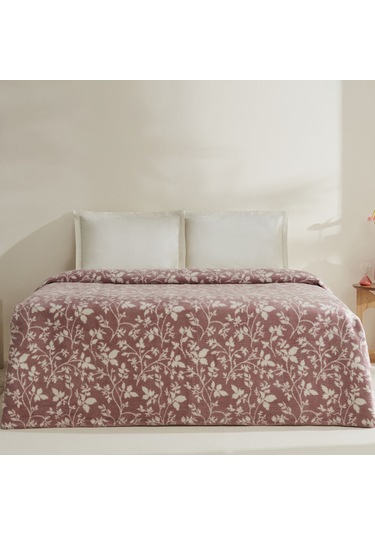Karaca Home Cinta Çift Kişilik Akrilik Battaniye Mürdüm Mürdüm