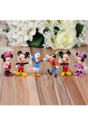Disney Mickey Mouse Clubhouse Minnie Donald Duck 6 Parça Figür Seti
