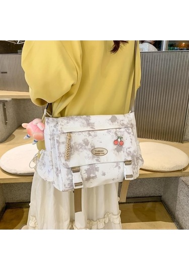 Novahub Siyah Kadın Crossbody Çanta - Büyük Kapasiteli Messenger Omuz Çantası - Öğrenci Baskı Design - Yumuşak Naylon Ve Polyester Astar - Fermuarlı - Siyah Siyah