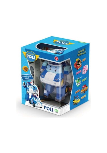 Dönüşen Polis Araba Figür Poli Modeli 10 Cm 3+ Yaş
