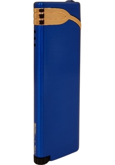 Mavi - Bronz Tek Torch Pürmüz Metal Puro Çakmağı - Tr8094