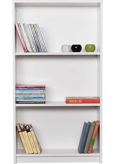 3 Raflı Kitaplık-beyaz 58x106x23 Cm