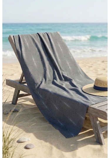 Deep Wave Antrasit Plaj Havlusu 70 X 150 Cm Antrasit