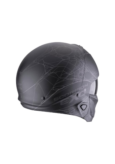 Scorpion Exo Combat 2 Spider Web Modüler Motosiklet Kaskı Mat Siyah Gümüş - Gümüş