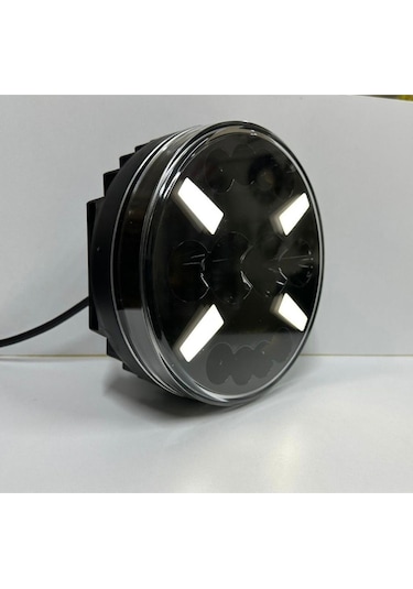 Bıyık Model Yuvarlak Sis Lambası 3 Modlu 12-24 Volt