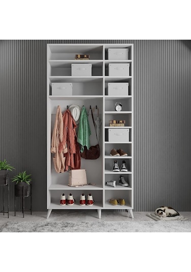 Açelya Portmanto Vestiyer Beyaz 105 cmM5