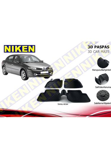 Renault Megane 2 3D Havuzlu Paspas 2003 / 2009 Niken