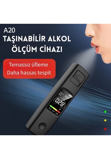 Techtic Yüksek Hassasiyetli Alkol Test Cihazı Profesyonel Temassız Alkolmetre Şarjlı Promil Ölçer