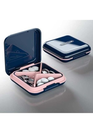 Maoyaya Küçük Hap Kutusu, Su Geçirmez Çantalar İçin Kompakt Vitamin Ilaç Tutucu Beyaz