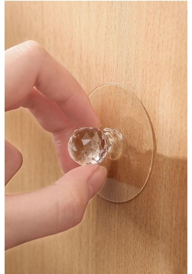 6 Lı Kristal Çekmece Kulbu Şeffaf Beyaz