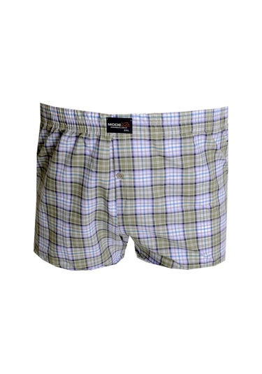 Mode Xl Büyük Beden Erkek Boxer Desenli Poplin 6348 Haki 001