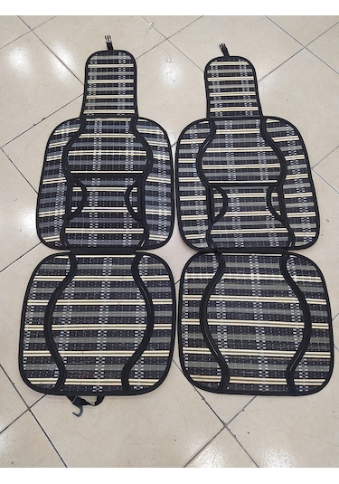 Oto Hasır Bambu Minder Ön İkili Takım Bel Destekli Terletmez Wf-1819