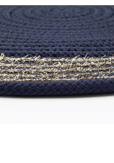 Tekli Hasır-jüt Düz Amerikan Servis Supla 35cm X 35cm Lacivert