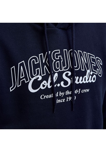 Jack&jones Makoto Erkek Lacivert Kapüşonlu Sweatshirt Lacivert